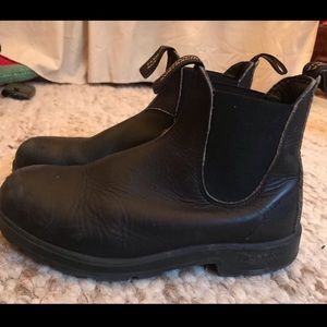Black leather blundstones